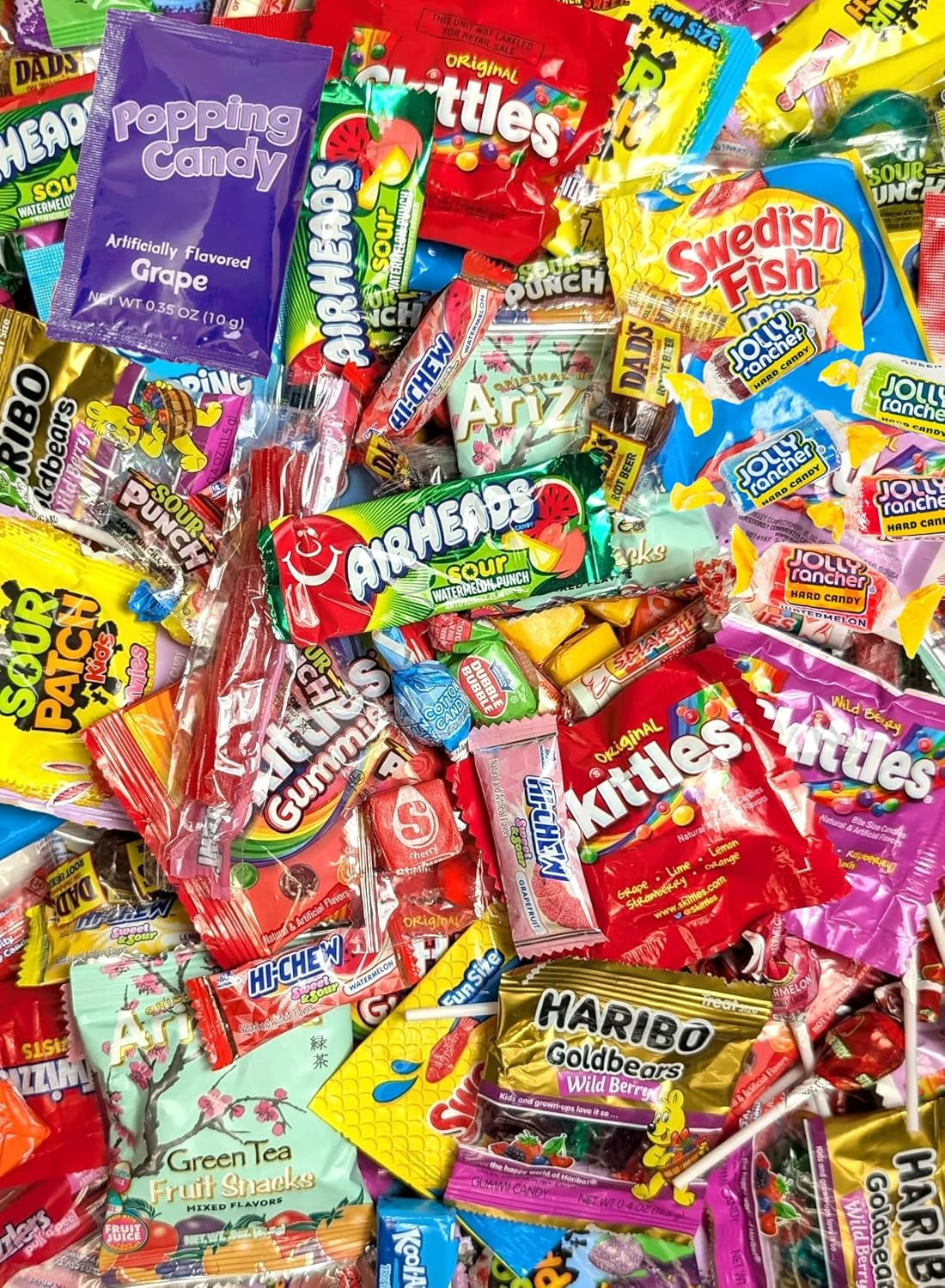 Candy Variety Pack - Assorted Candy Party Mix - 4 LB Bag - Sweets Assortment - Bulk Individually Wrapped - Pinata Candies - Mixed Candies - Queen Jax - Deluxe Mix - July 4Th