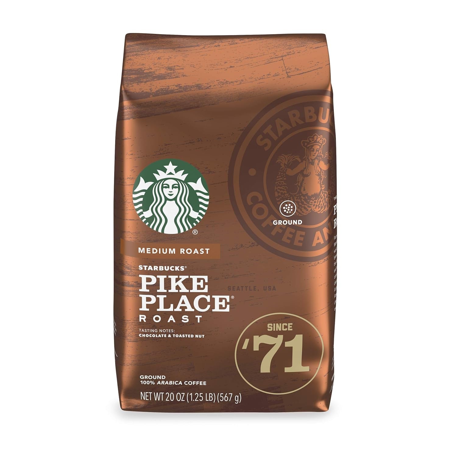 Starbucks Ground Coffee, Medium Roast Coffee, House Blend, 100% Arabica, 1 Bag (18 Oz)