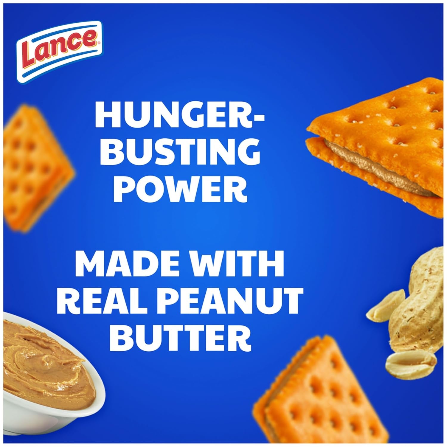 Lance Sandwich Crackers, Toastchee Peanut Butter, 20 Individually Wrapped Packs, 6 Sandwiches Each
