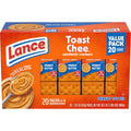 Lance Sandwich Crackers, Toastchee Peanut Butter, 20 Individually Wrapped Packs, 6 Sandwiches Each
