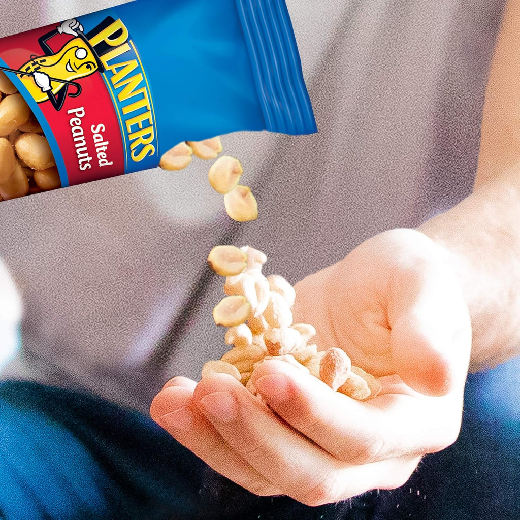 PLANTERS Variety Pack, Salted Cashews, Salted Peanuts & Honey Roasted Peanuts, On-The-Go Nut Snacks, Individually Packed Snacks, 8 -13G (12% - 13% DV) Plant-Based Protein (36 Count)