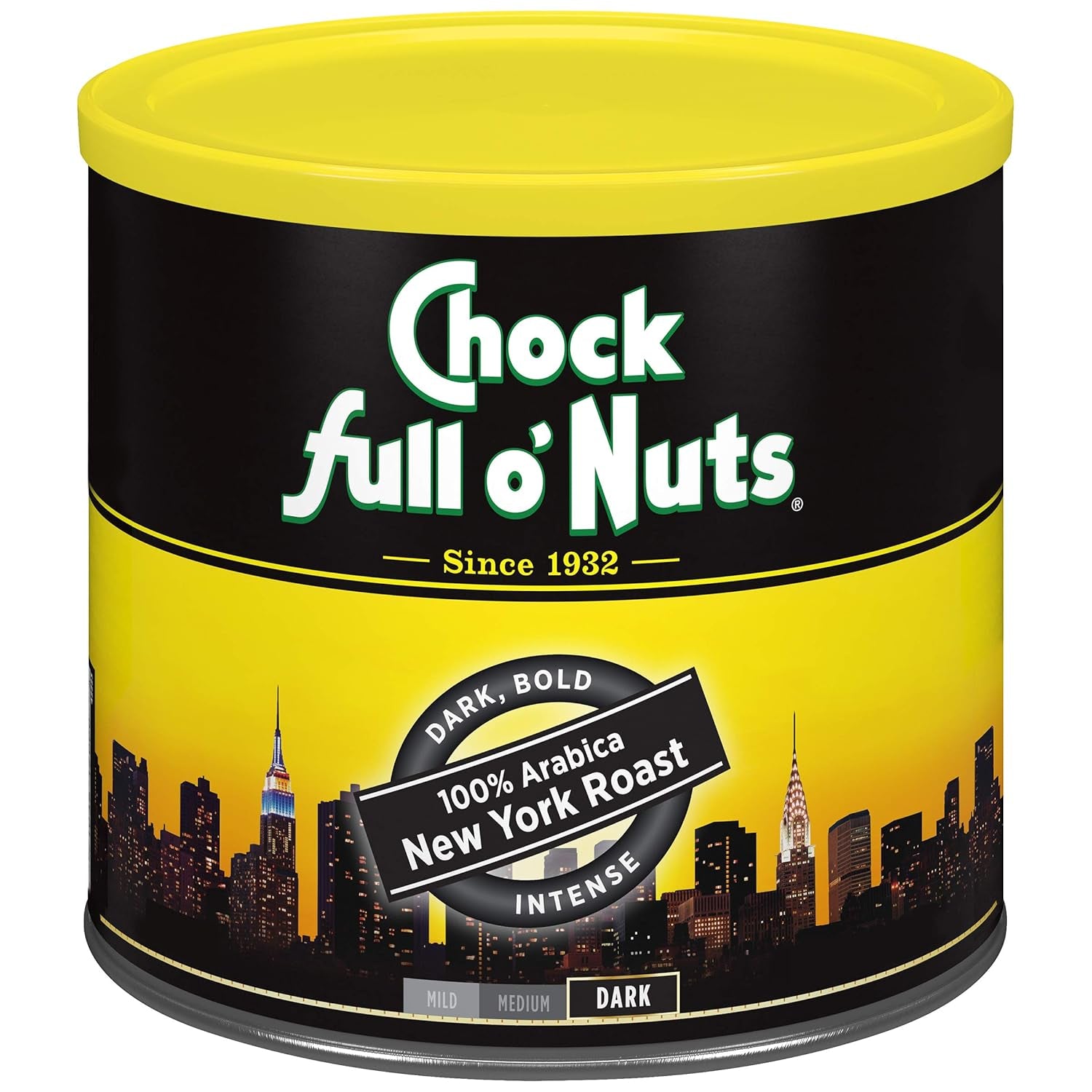 Chock Full O' Nuts Heavenly Original Ground Coffee – Premium Beans in Recyclable Steel Can – Rich Flavor & Aroma, Medium Roast – Perfect for Drip, Pour-Over, Percolator – 42.5 Oz Can
