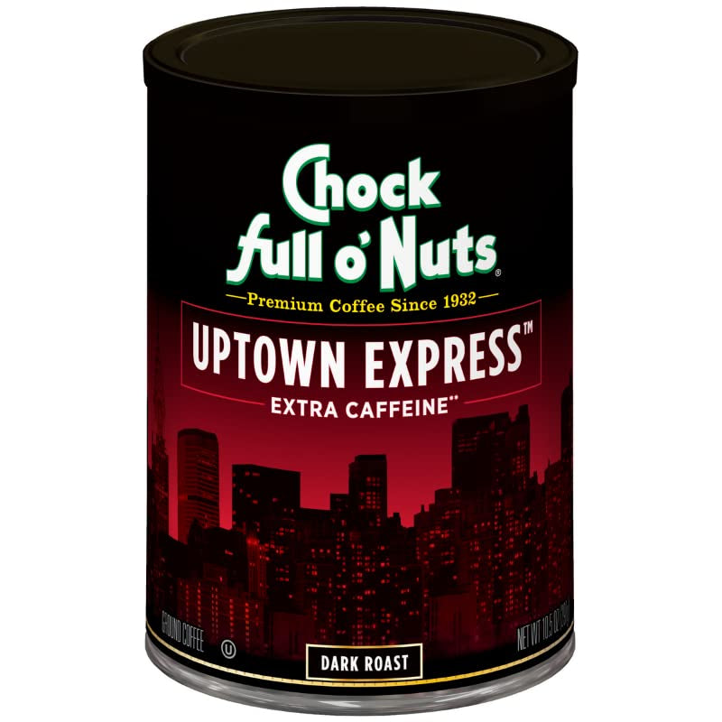 Chock Full O' Nuts Heavenly Original Ground Coffee – Premium Beans in Recyclable Steel Can – Rich Flavor & Aroma, Medium Roast – Perfect for Drip, Pour-Over, Percolator – 42.5 Oz Can