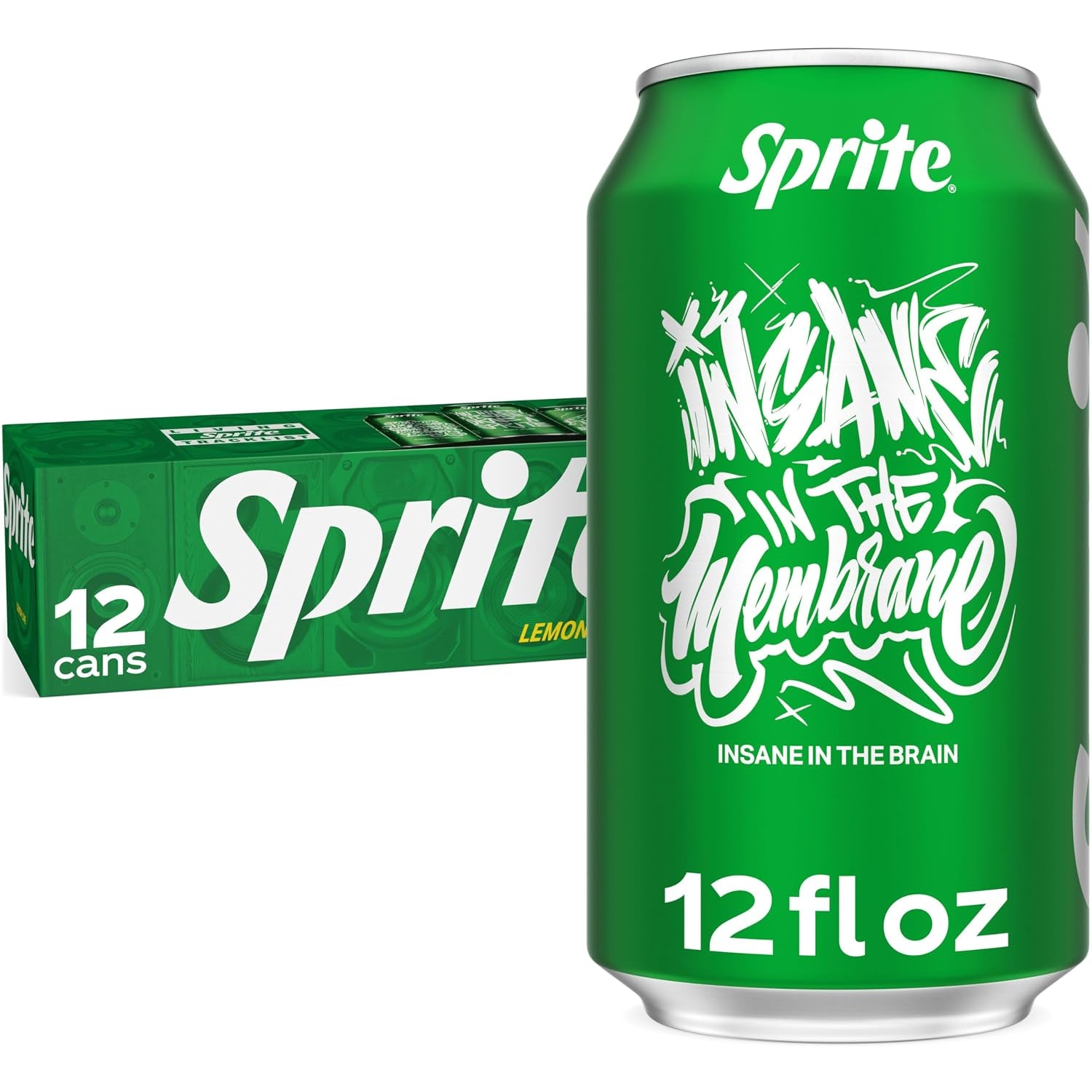 Sprite Lemon-Lime Caffeine Free Soda Soft Drink Fridge Pack Cans, 12 Fl Oz, 12 Pack