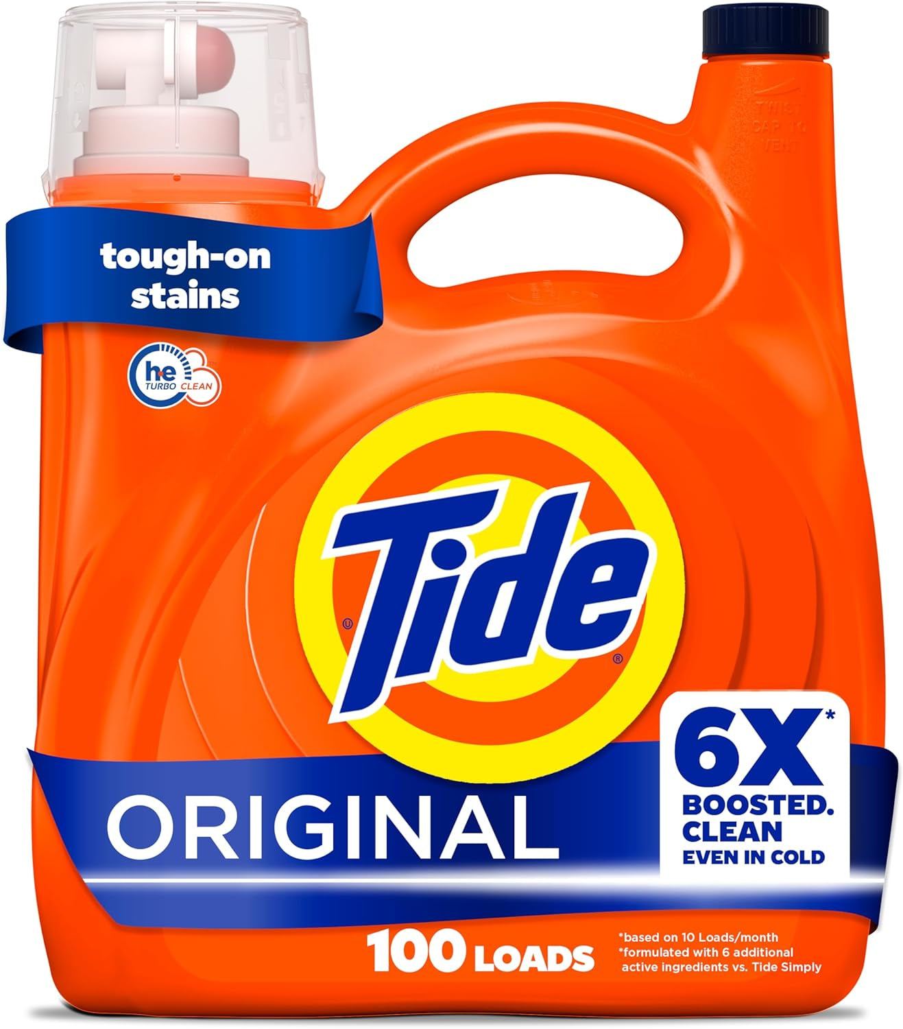 Tide Laundry Detergent Liquid, Original Scent, 64 Loads, 80 FL OZ, Works on 100% of Common Stains, Laundry Soap, Liquid Laundry Detergent