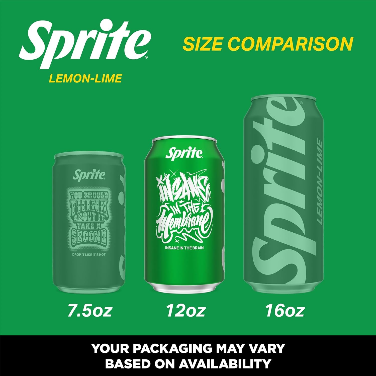 Sprite Lemon-Lime Caffeine Free Soda Soft Drink Fridge Pack Cans, 12 Fl Oz, 12 Pack