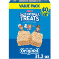 Rice Krispies Treats Crispy Marshmallow Squares, Kids Snacks, Cereal Bars, Original, 31.2Oz Box (40 Bars)