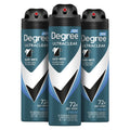 Degree Men Antiperspirant Spray Black + White 3 Count Protects from Deodorant Stains Instantly Dry Spray Deodorant 3.8 Oz