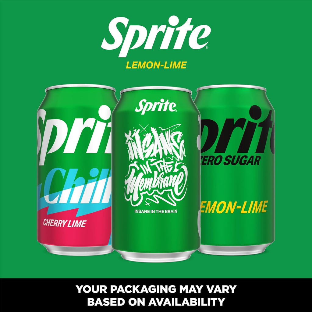 Sprite Lemon-Lime Caffeine Free Soda Soft Drink Fridge Pack Cans, 12 Fl Oz, 12 Pack