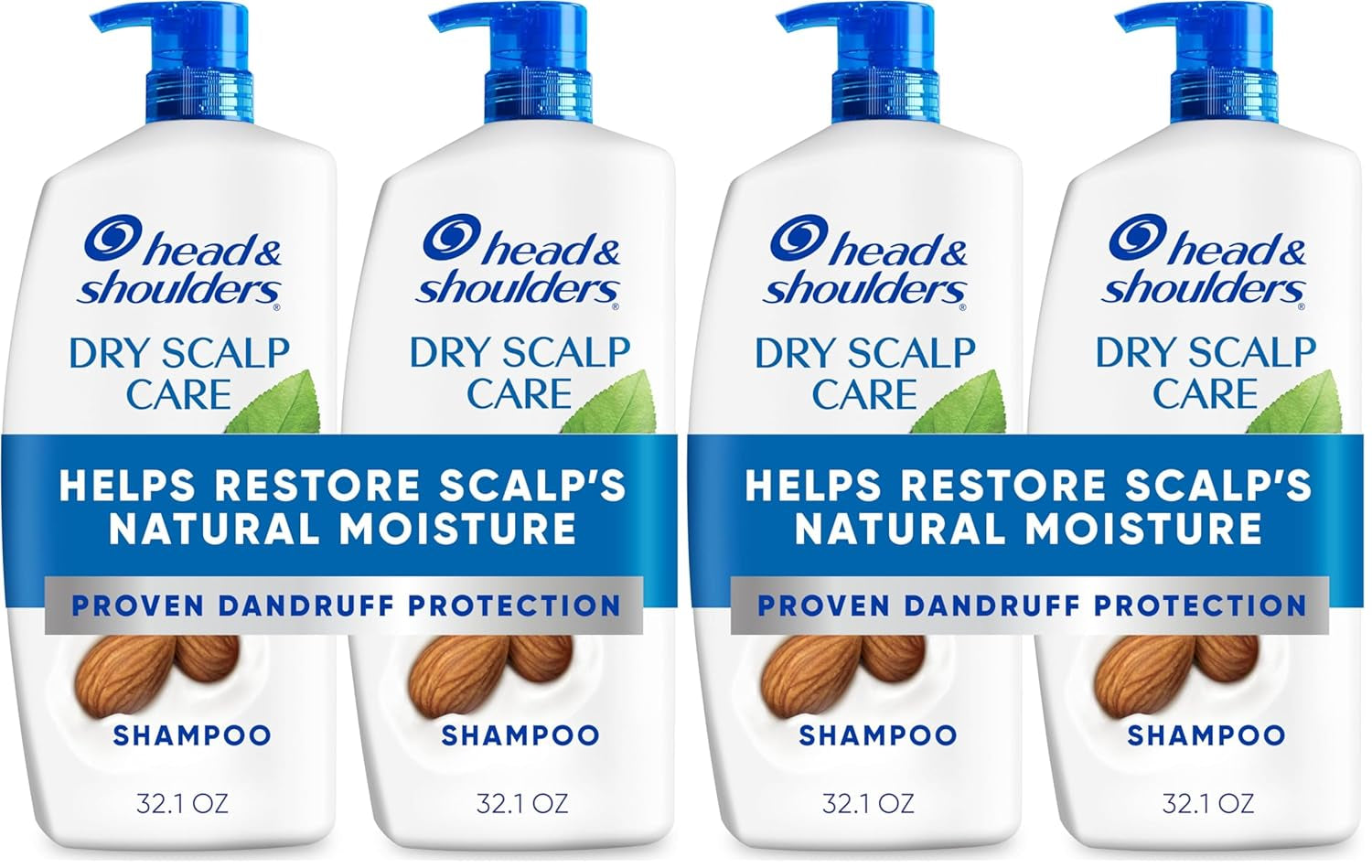 Head & Shoulders Anti-Dandruff Shampoo with 1% Pyrithione Zinc, Clinically Proven & Scalp Care Treatment, Fresh Green Apple Scent, 32.1 Fl Oz Each, 2 Pack