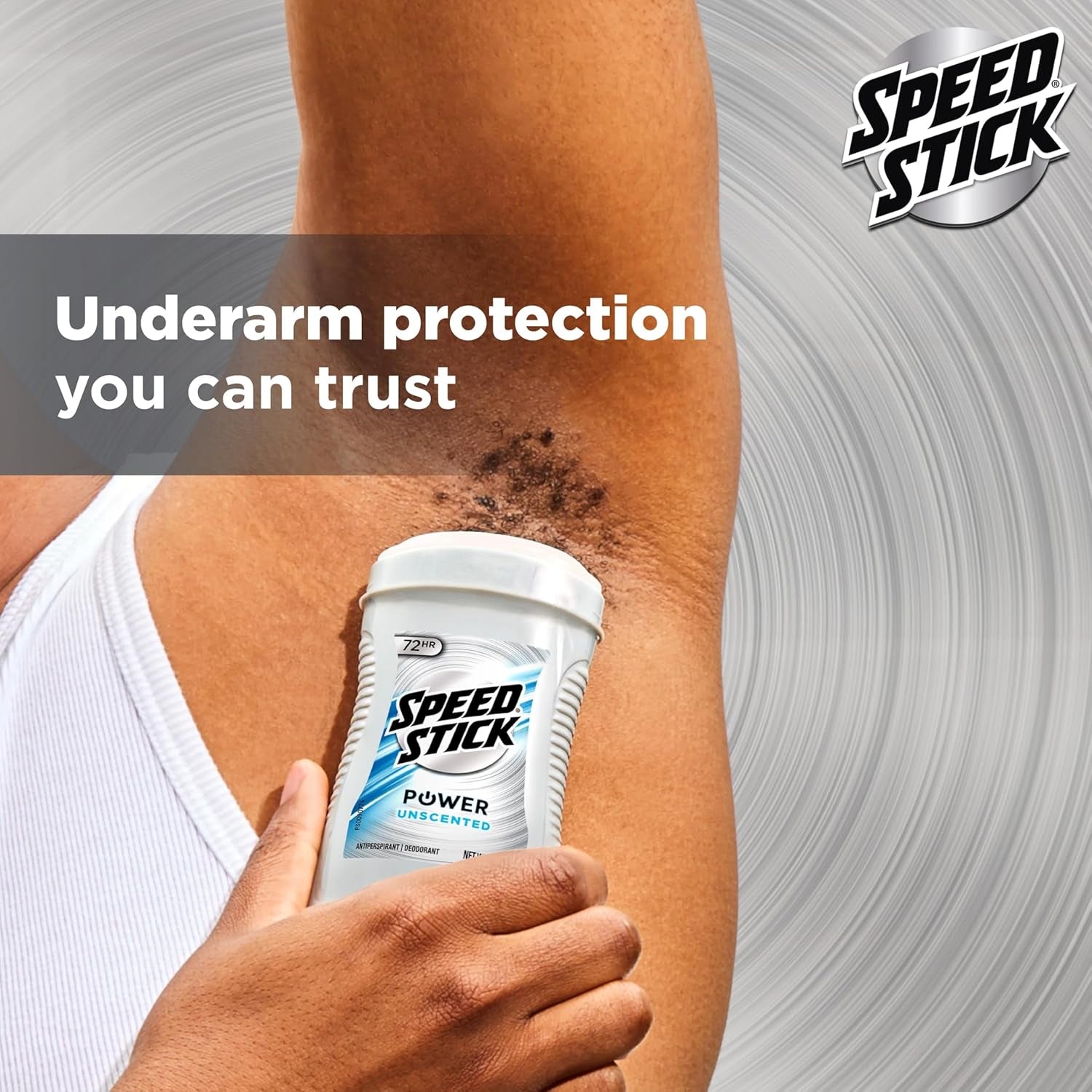 Speed Stick Power Antiperspirant Deodorant for Men, 72 HR Sweat & Odor Protection, Unscented, 3.0 Oz Stick (4 Pack)