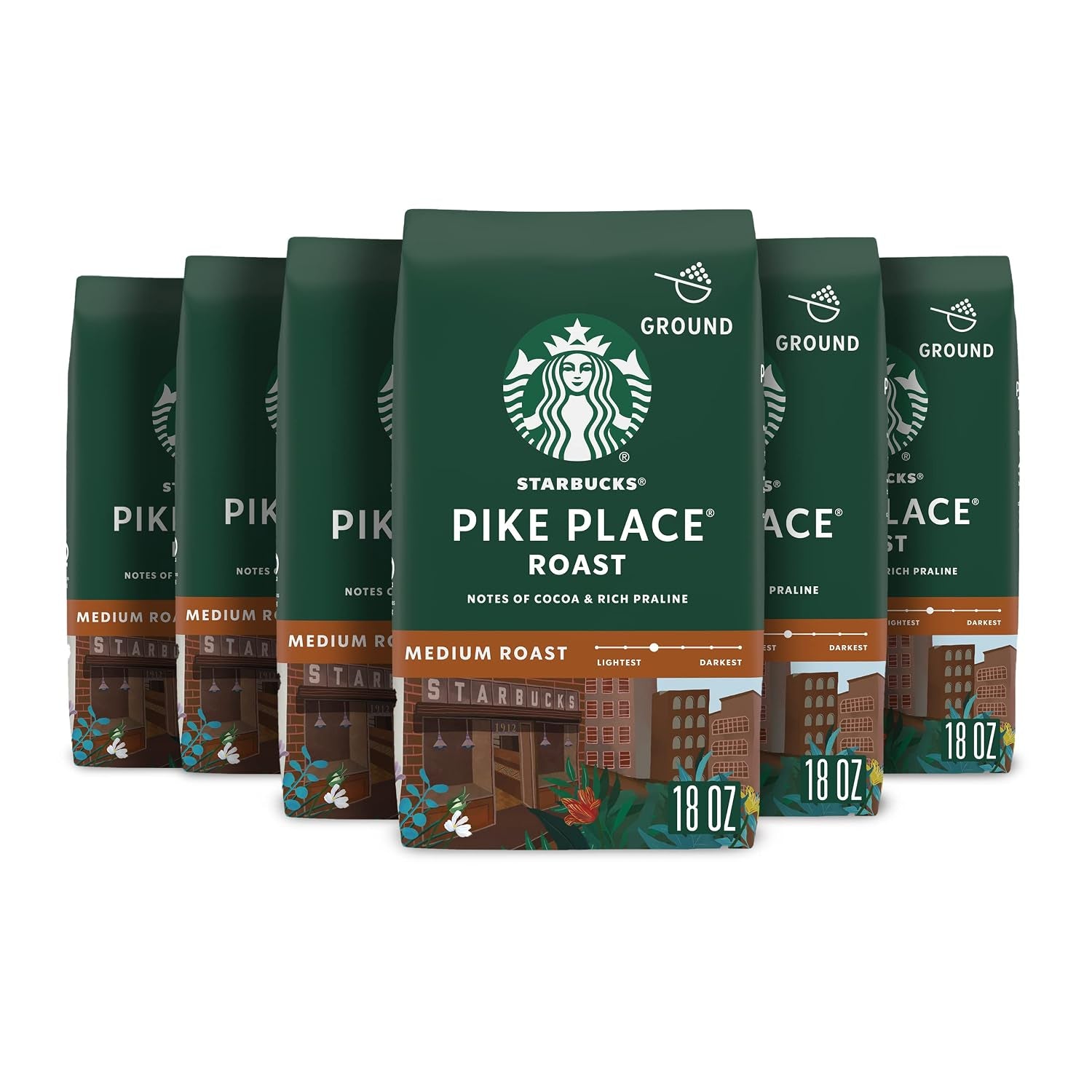 Starbucks Ground Coffee, Medium Roast Coffee, House Blend, 100% Arabica, 1 Bag (18 Oz)