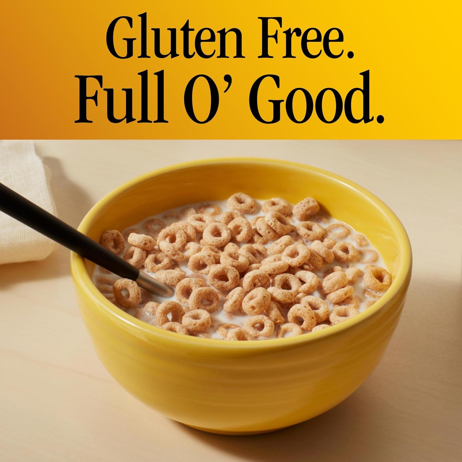 Honey Nut Cheerios, Heart Healthy Gluten Free Breakfast Cereal with Whole Grain Oats, Family Size, 18.8 Oz