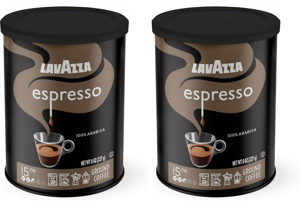 Lavazza Espresso Ground Coffee, Medium Roast, 100% Arabica, 8 Oz Tin (Pack of 4)