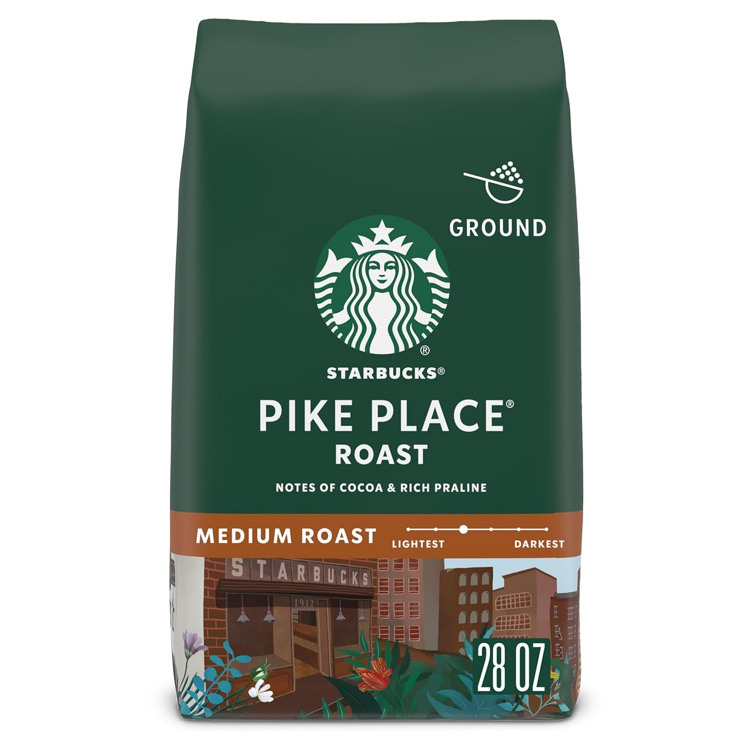 Starbucks Ground Coffee, Medium Roast Coffee, House Blend, 100% Arabica, 1 Bag (18 Oz)