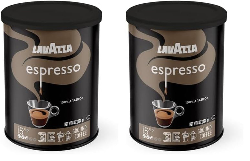 Lavazza Espresso Ground Coffee, Medium Roast, 100% Arabica, 8 Oz Tin (Pack of 4)