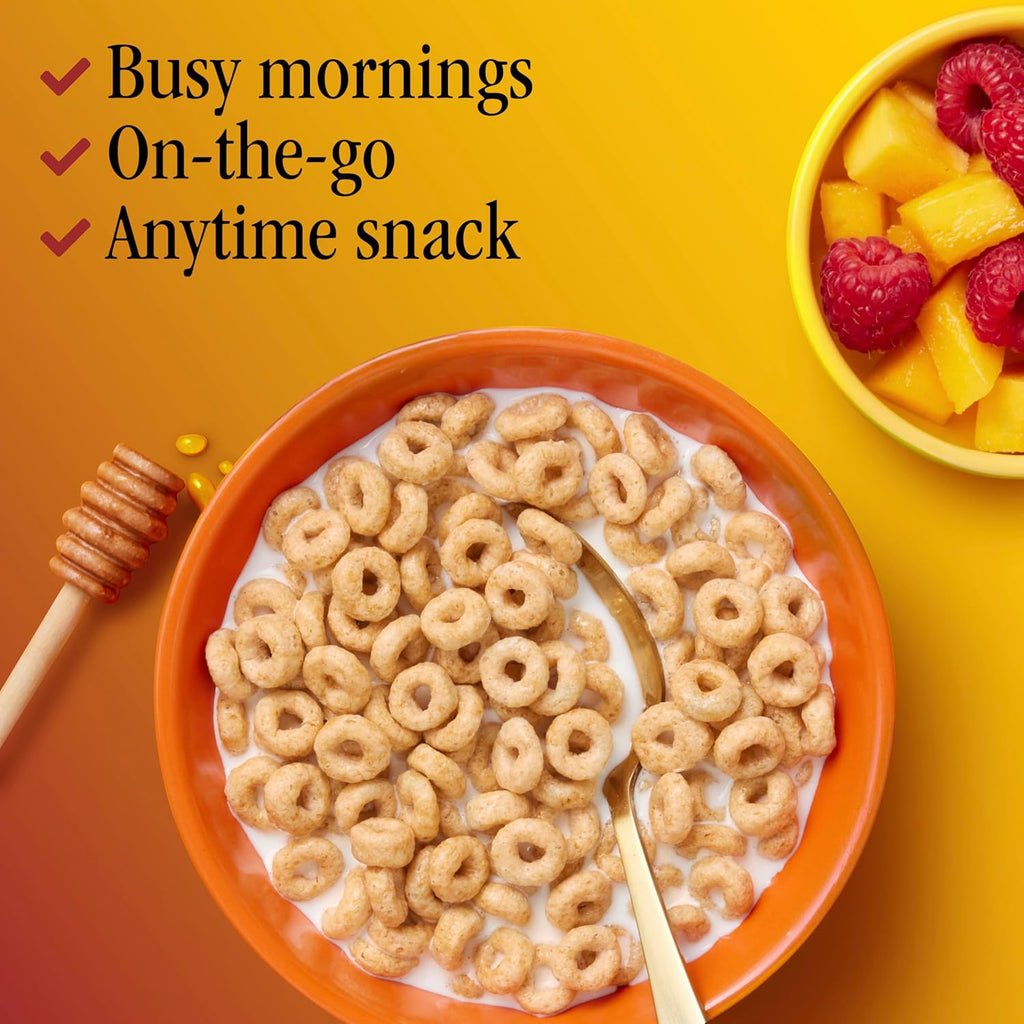 Honey Nut Cheerios, Heart Healthy Gluten Free Breakfast Cereal with Whole Grain Oats, 10.8 Oz