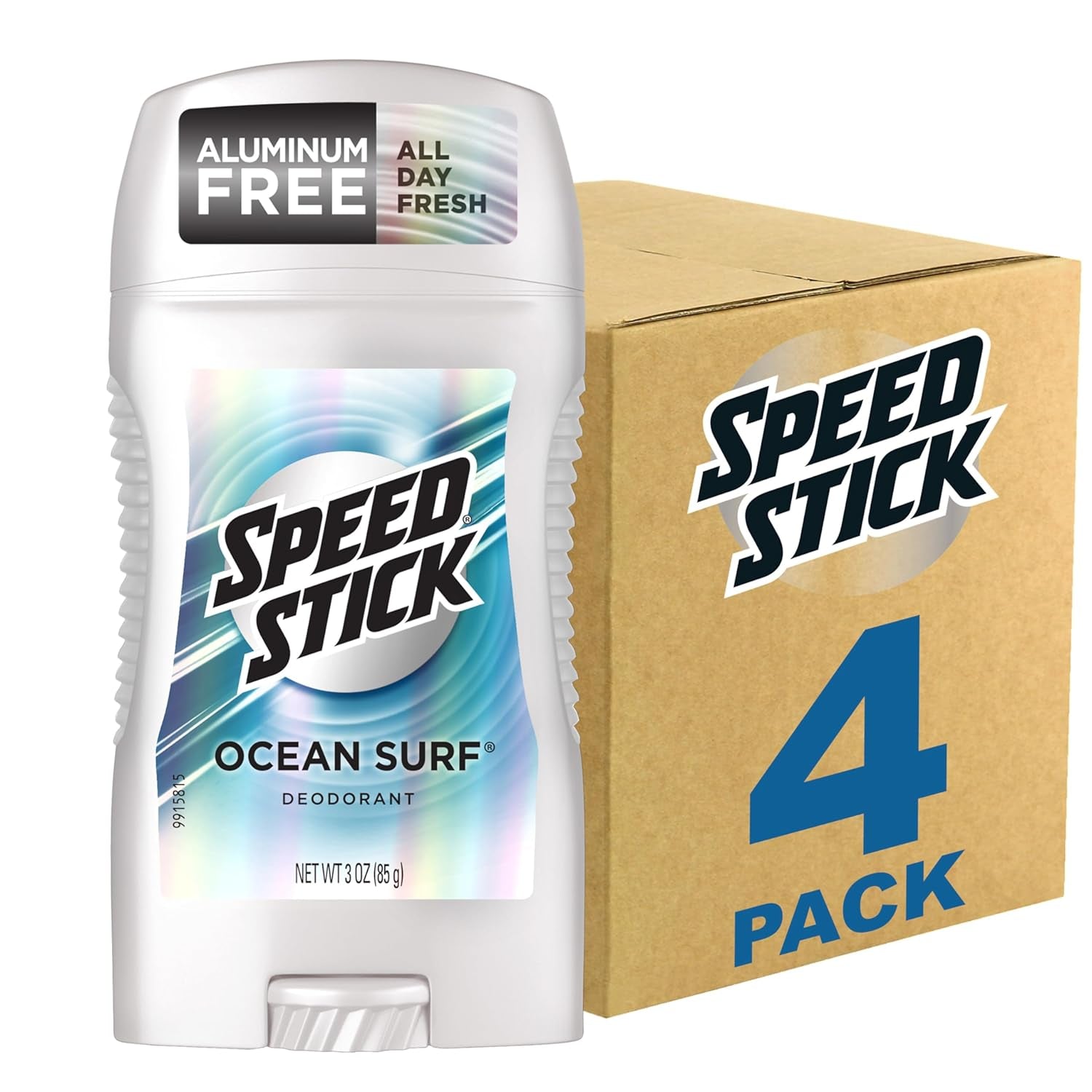 Speed Stick Power Antiperspirant Deodorant for Men, 72 HR Sweat & Odor Protection, Unscented, 3.0 Oz Stick (4 Pack)