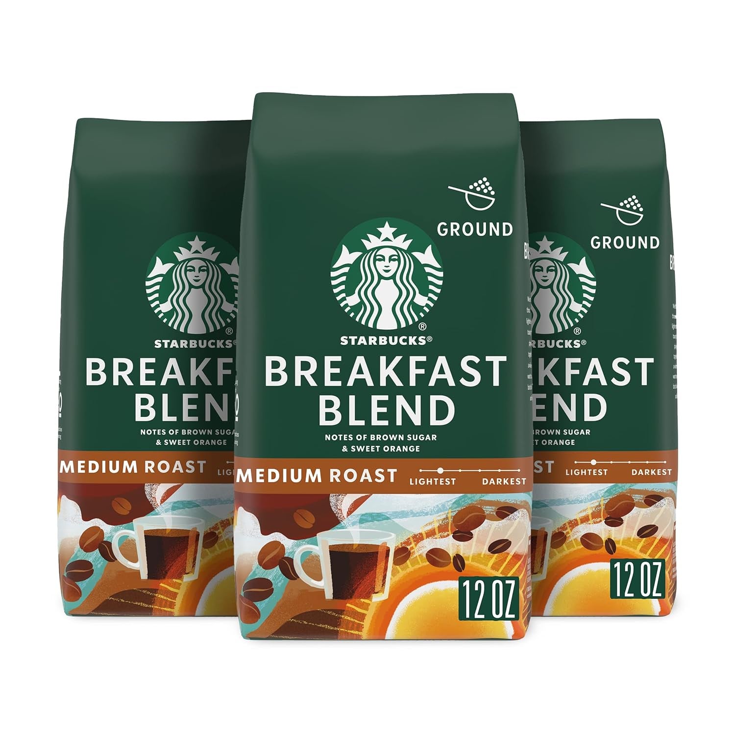 Starbucks Ground Coffee, Medium Roast Coffee, House Blend, 100% Arabica, 1 Bag (18 Oz)
