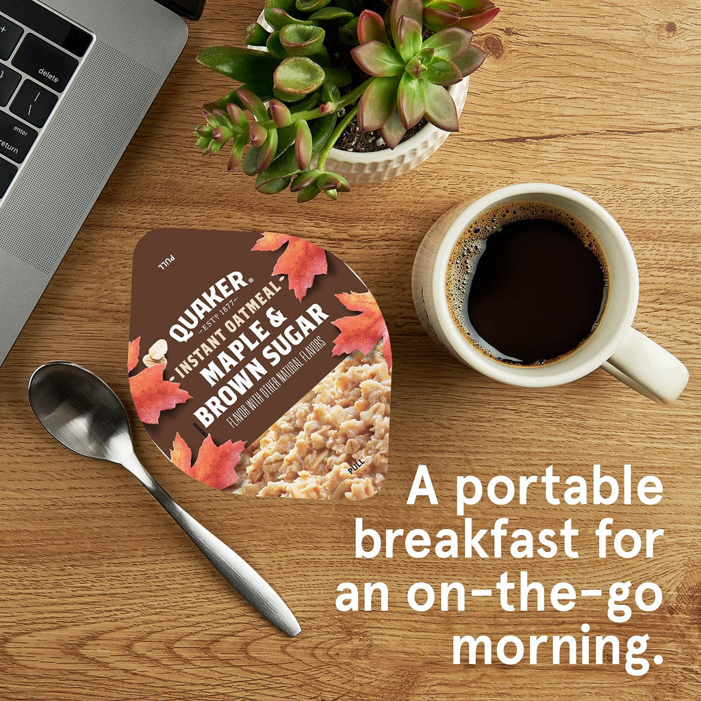Quaker Instant Oatmeal Express Cups, 10G Protein 2 Flavor Variety Pack, (Pack of 12)