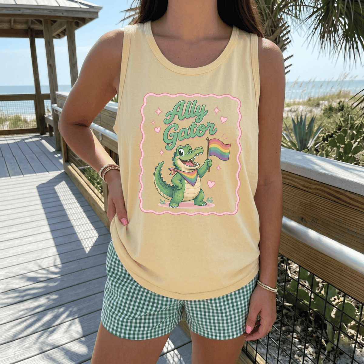 Ally Gator LGBTQ Tank Top | Pride Ally Graphic Tank