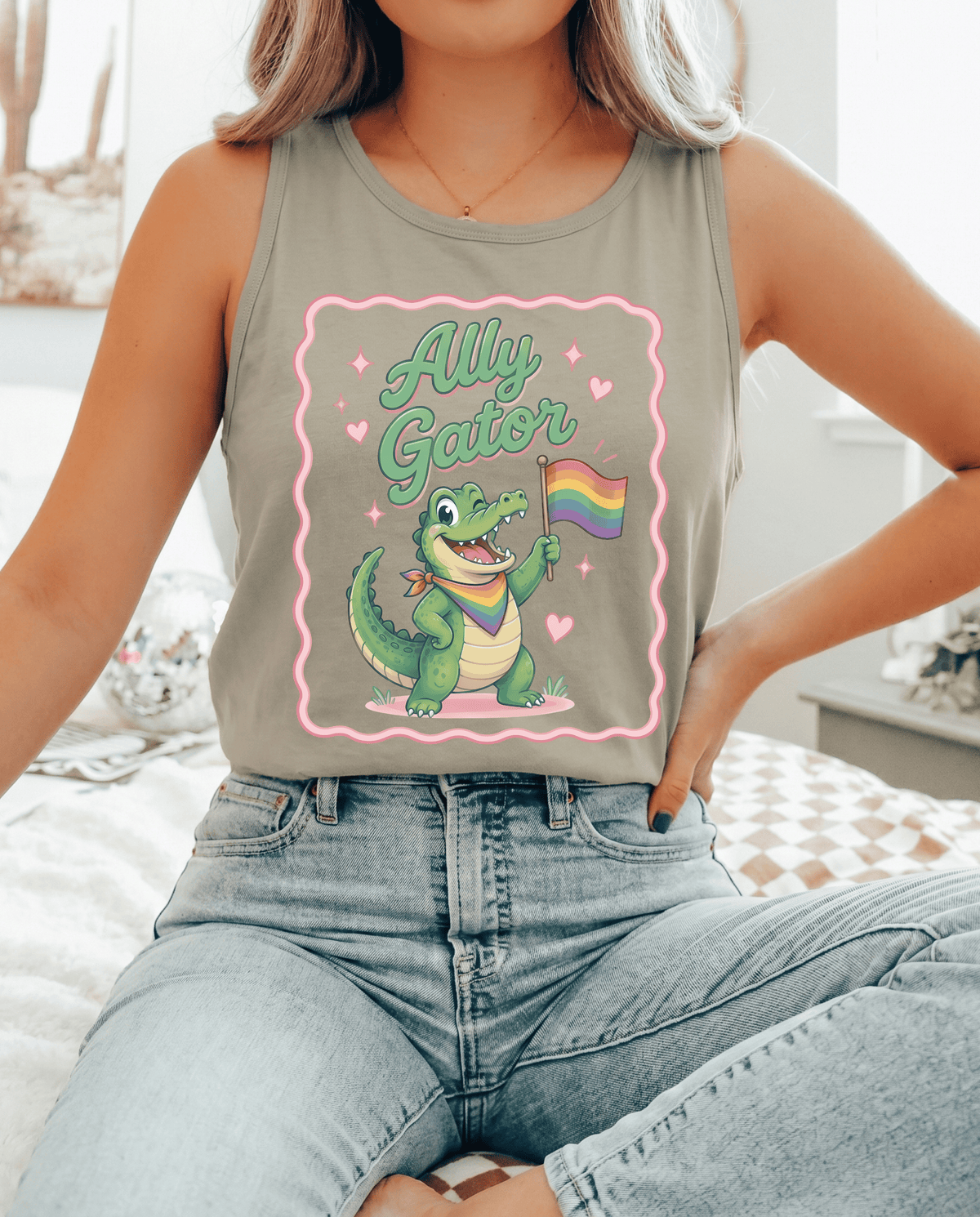 Ally Gator LGBTQ Tank Top | Pride Ally Graphic Tank