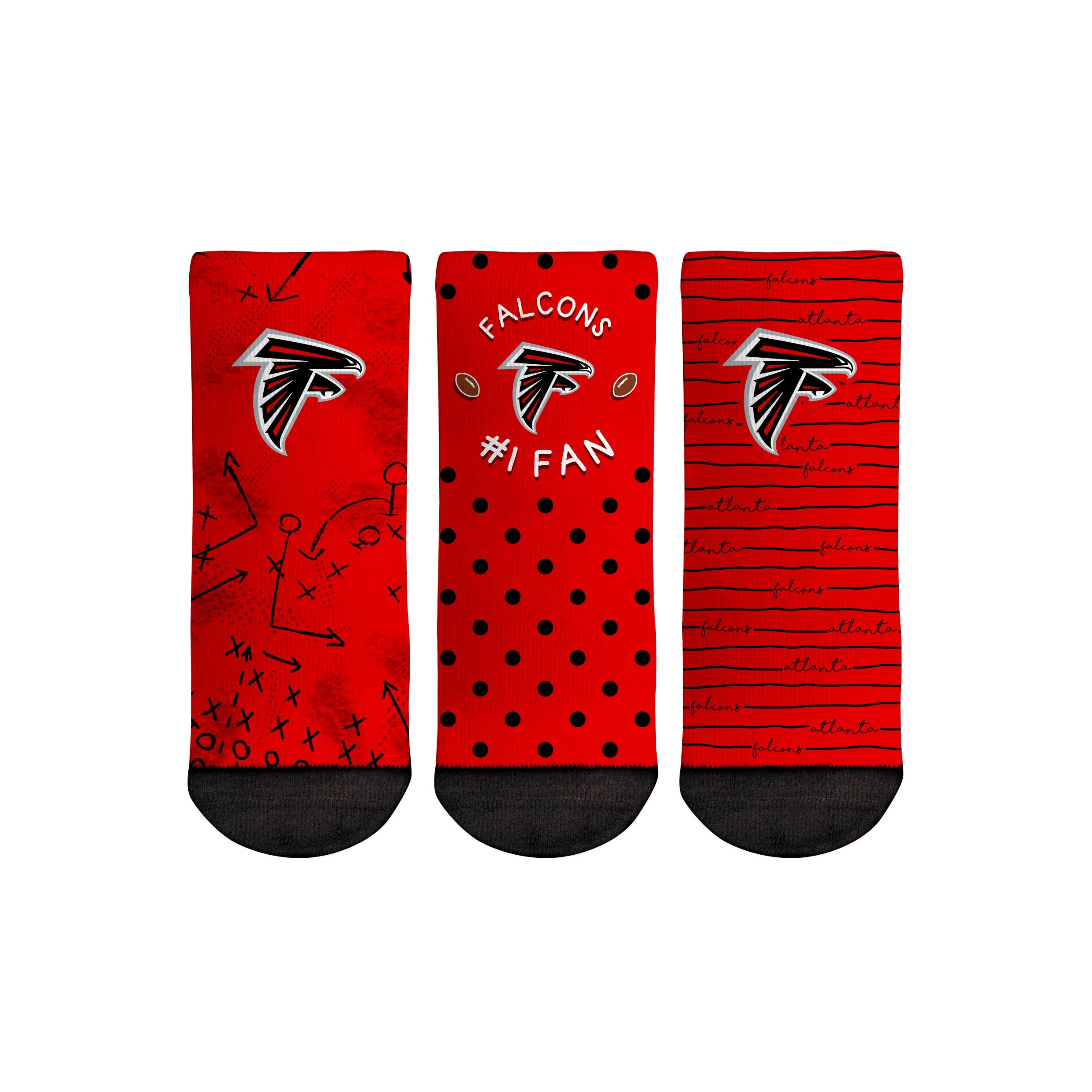 Atlanta Falcons - Number 1 Fan 3-Pack (Toddler)