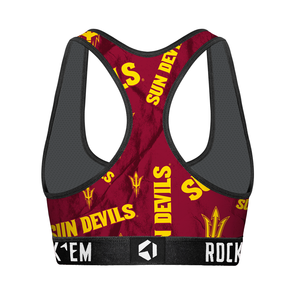 Women's Sports Bra - Arizona State Sun Devils - Logo All-Over