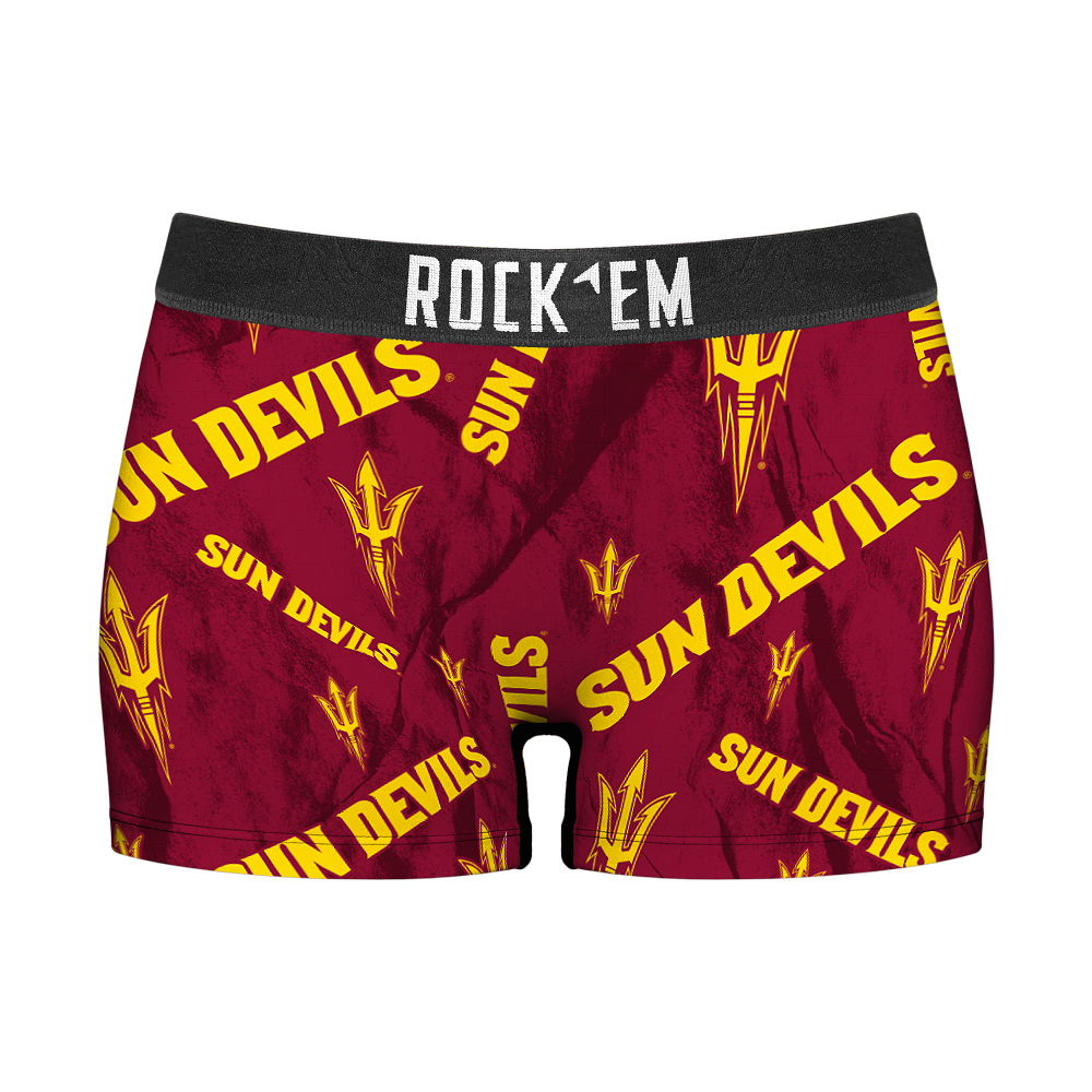 Women's Boy Shorts - Arizona State Sun Devils - Logo All-Over