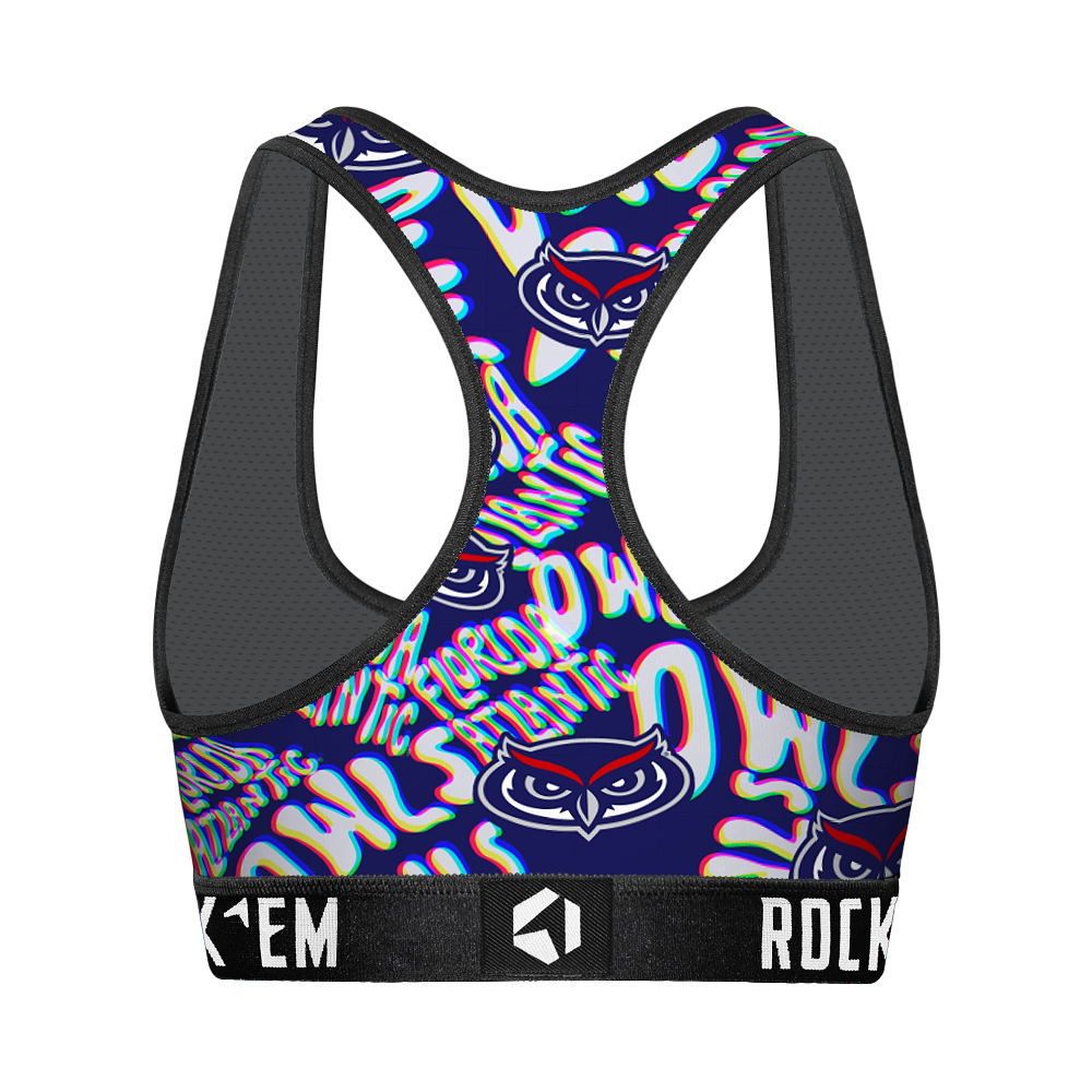 Women's Sports Bra - FAU Owls - Twisted Wordmark
