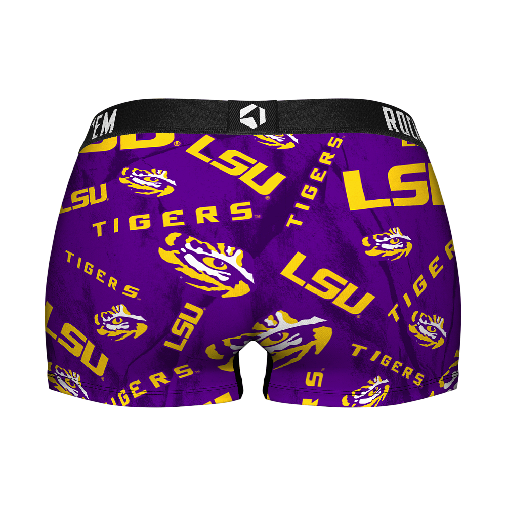 Women's Boy Shorts - LSU Tigers - Logo All-Over