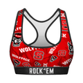 Women's Sports Bra - NC State Wolfpack - Logo All-Over