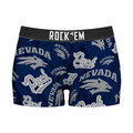 Women's Boy Shorts - Nevada Wolf Pack - Logo All-Over