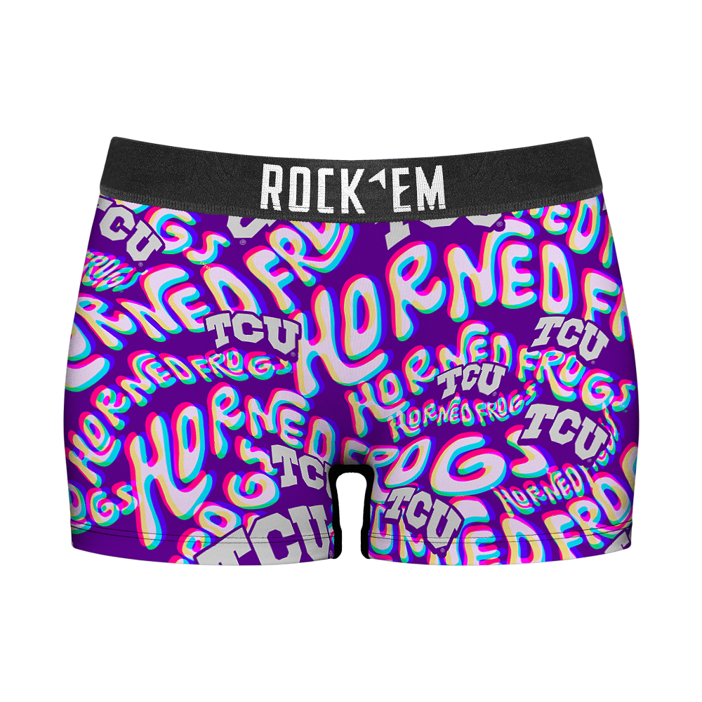 Women's Boy Shorts - TCU Horned Frogs - Twisted Wordmark