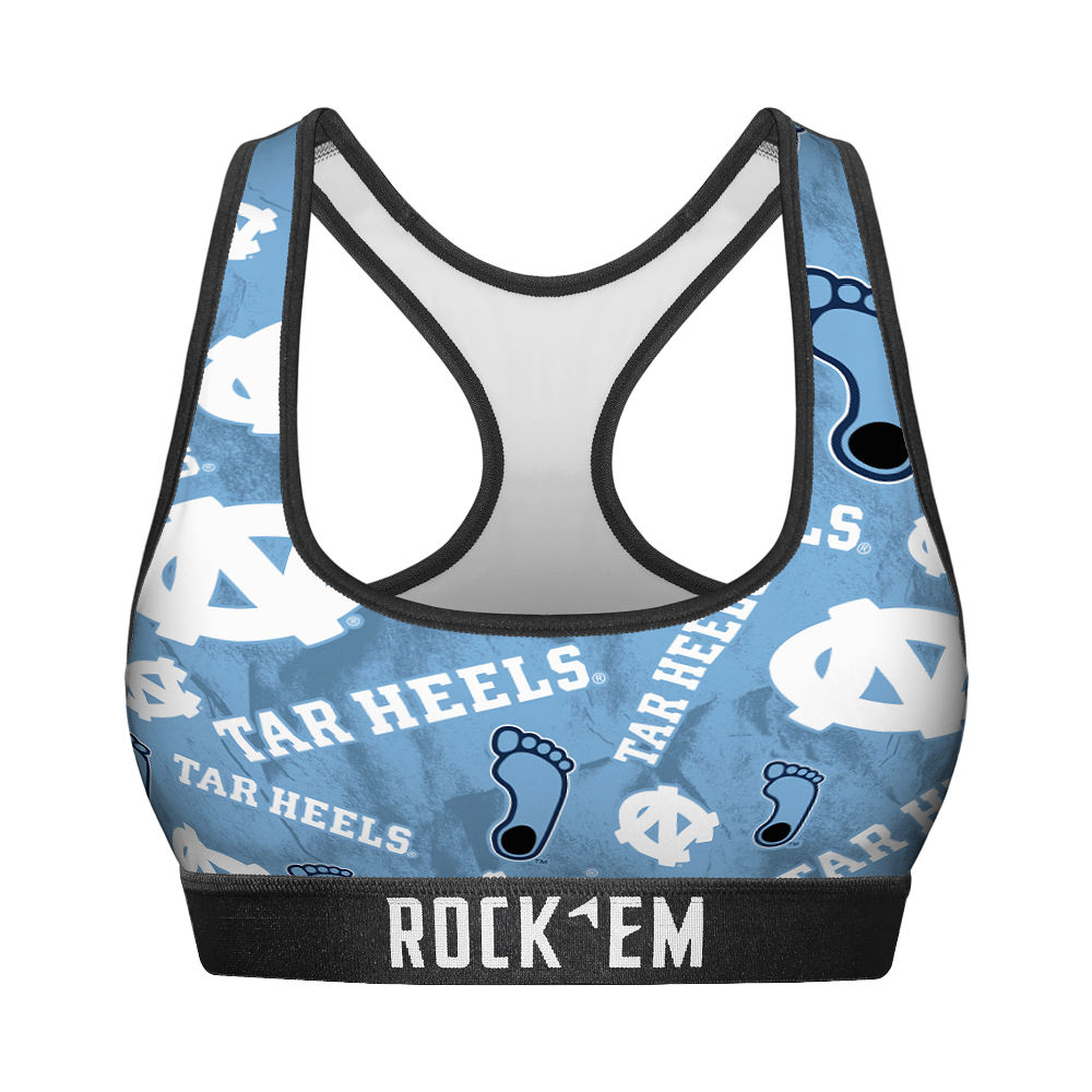 Women's Sports Bra - North Carolina Tar Heels - Logo All-Over