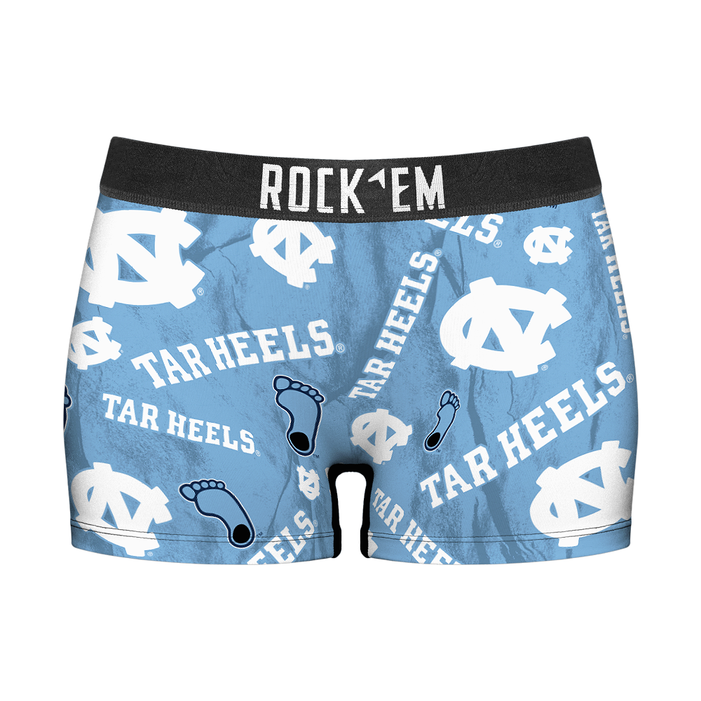 Women's Boy Shorts - North Carolina Tar Heels - Logo All-Over