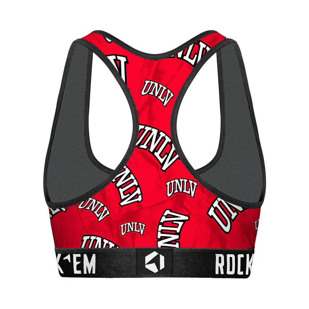 Women's Sports Bra - UNLV Rebels - Logo All-Over