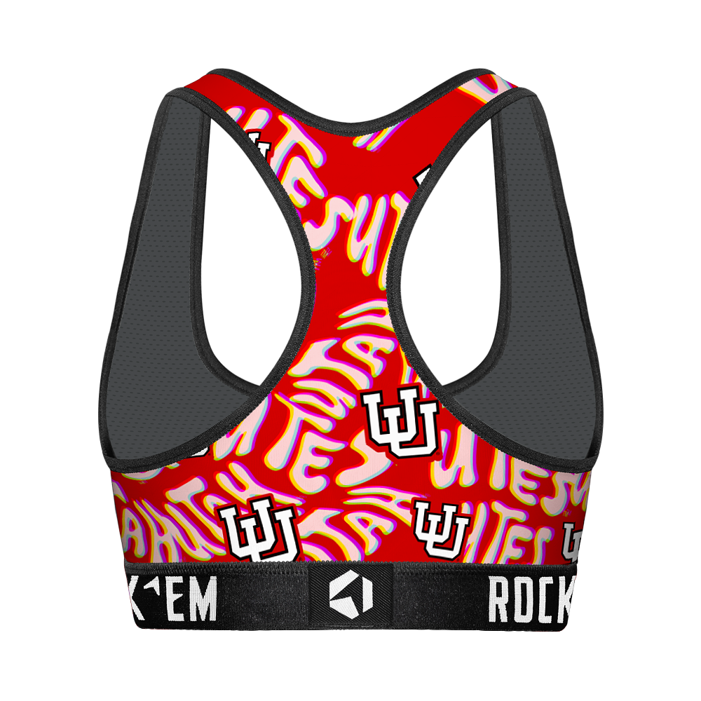 Women's Sports Bra - Utah Utes - Twisted Wordmark