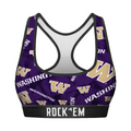 Women's Sports Bra - Washington Huskies - Logo All-Over