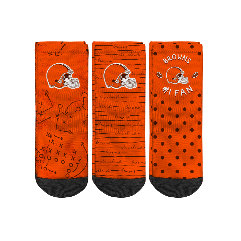 Cleveland Browns - Number 1 Fan 3-Pack (Toddler)