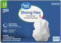 13-Gallon Strong Flex Tall Kitchen Drawstring Trash Bags, 200 Count