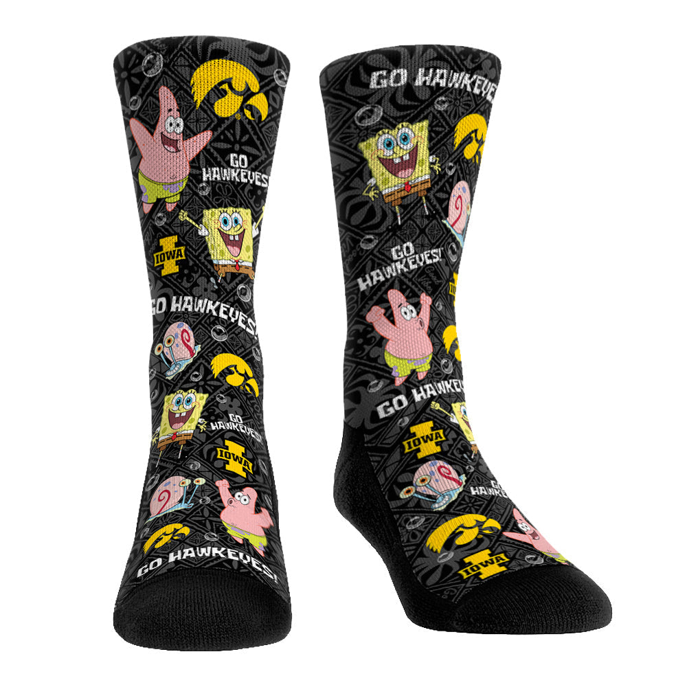 Iowa Hawkeyes - SpongeBob SquarePants Characters All-Over