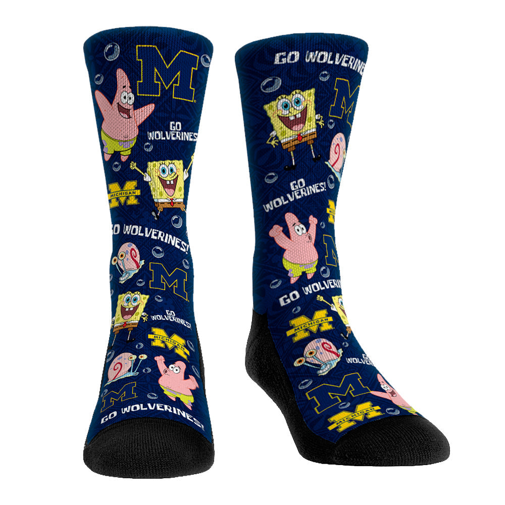 Michigan Wolverines - SpongeBob SquarePants Characters All-Over