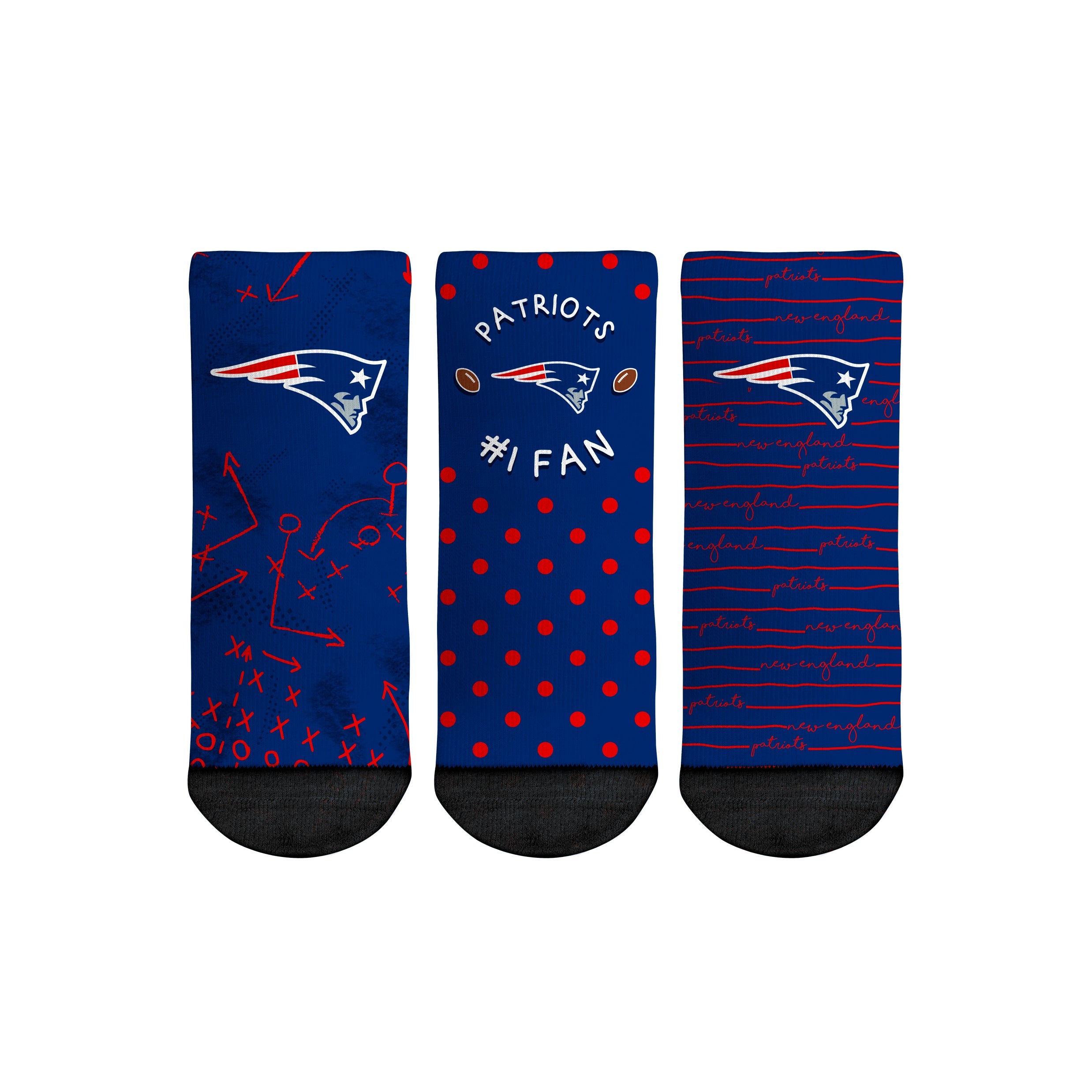 New England Patriots - Number 1 Fan 3-Pack (Toddler)