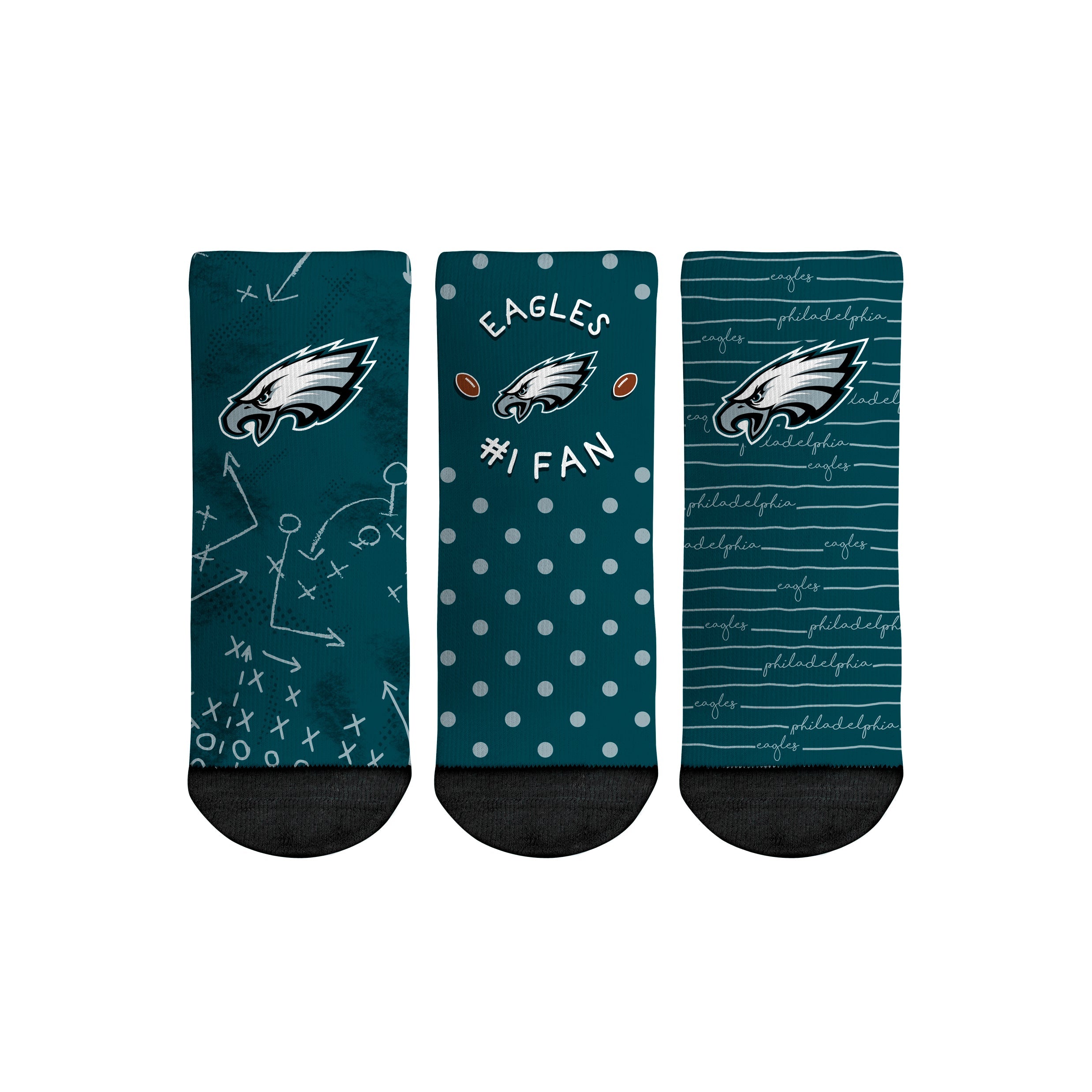 Philadelphia Eagles - Number 1 Fan 3-Pack (Toddler)
