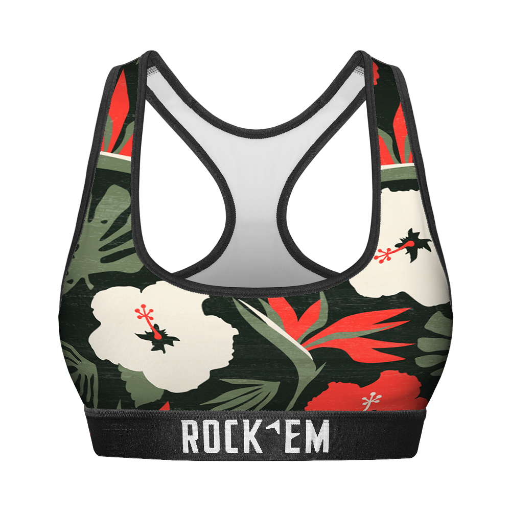 Women's Sports Bra - Paradise Palm