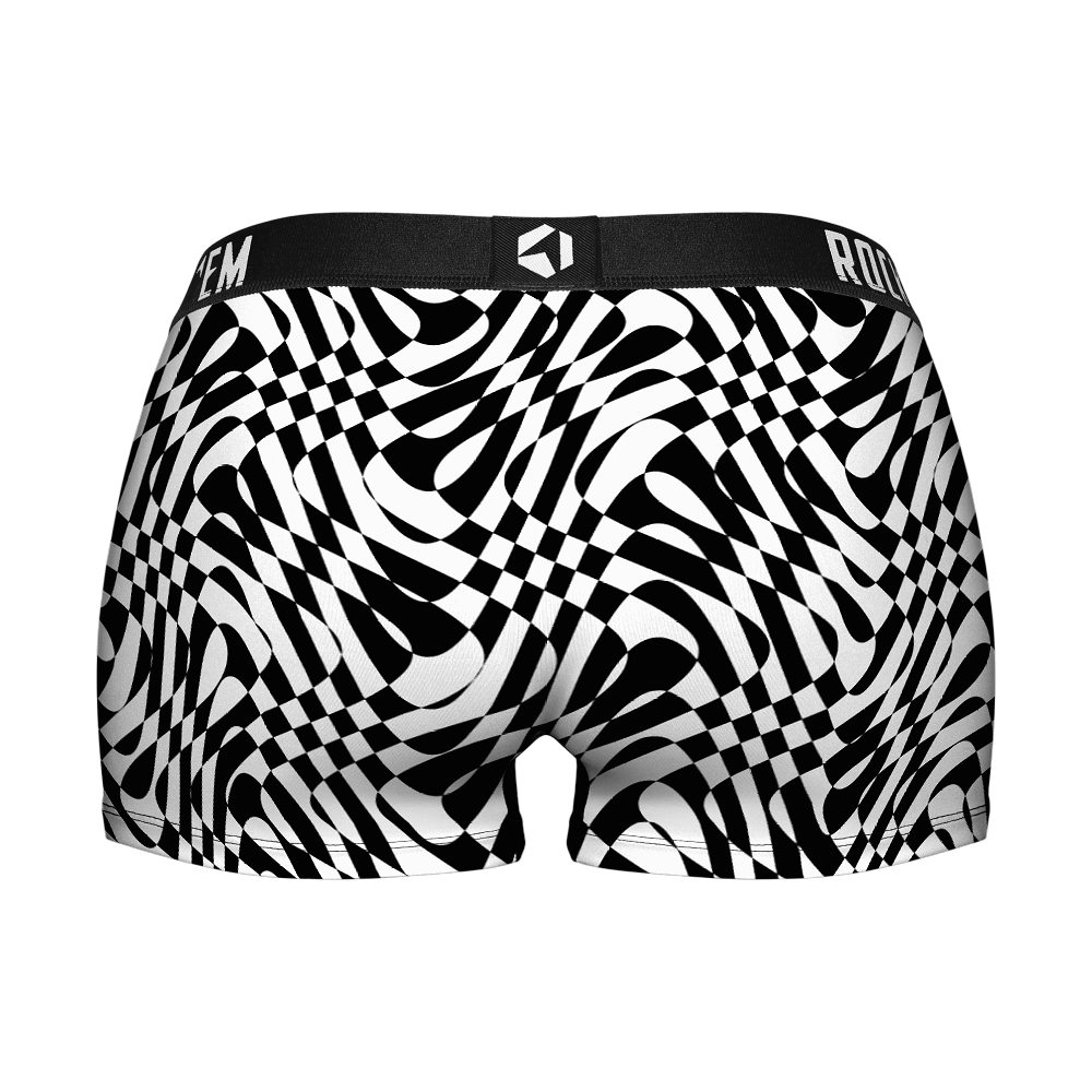 Women's Boy Shorts - Wavy Checkers