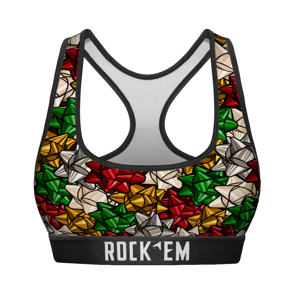 Women's Sports Bra - Gift Bows