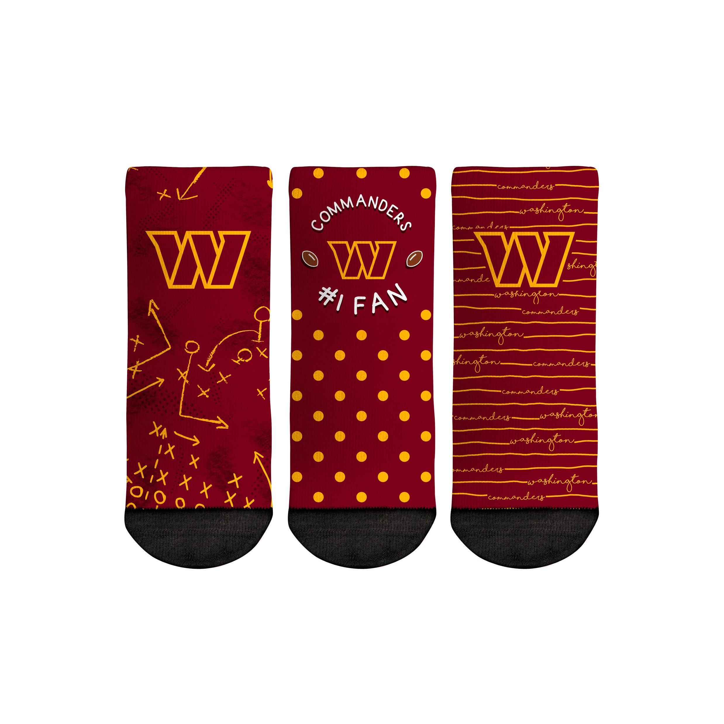 Washington Commanders - Number 1 Fan 3-Pack (Toddler)