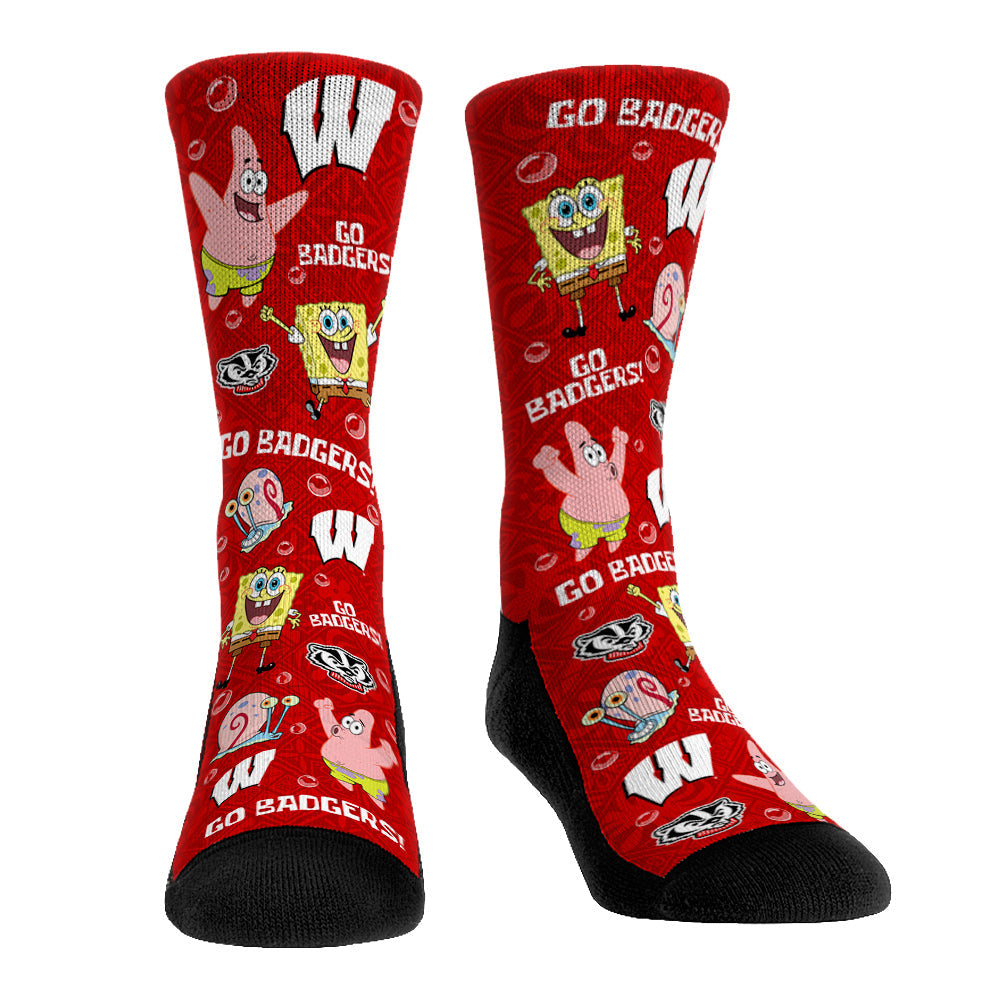 Wisconsin Badgers - SpongeBob SquarePants Characters All-Over